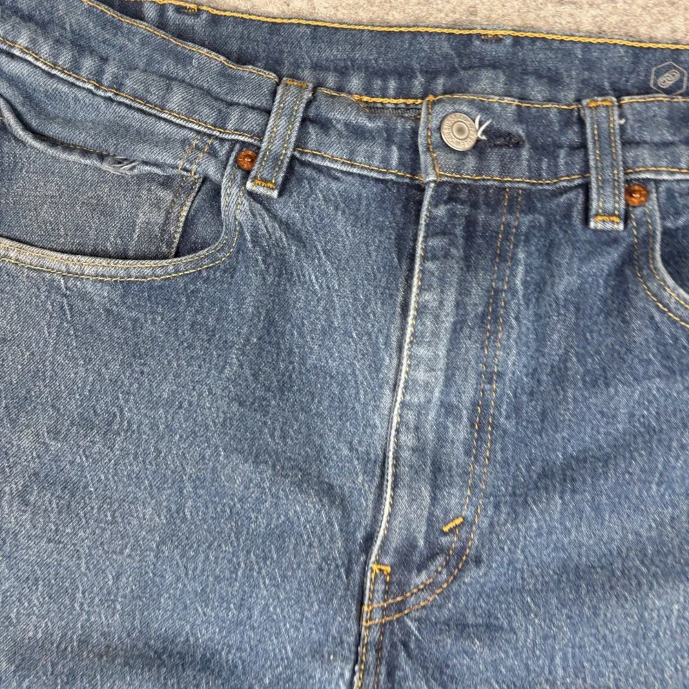 Levis‎ Western Fit Jeans Mens 36x34 Blue Straight Leg Denim Cowboy Bootcut